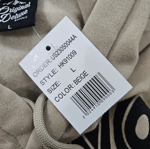 Original Deluxe Bruno Mars Intuit Dome Hoodie in Tan & Black Women’s Size L - Picture 5 of 5